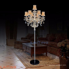 Beautiful Standing Chandelier Floor Lamp Golden Teak Crystal 20071